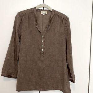 APC Lightweight Cotton Taupe Top Sz S